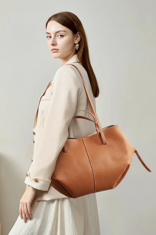 Genuine Leather Classic Large Tote Bag