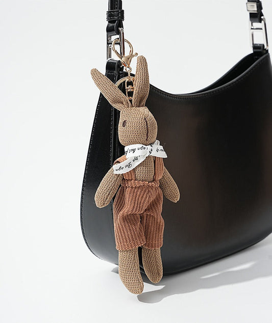Knitted Bunny Plush Bag Charm
