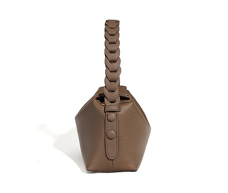 Togo Cowhide Braided Strap Shoulder Bag