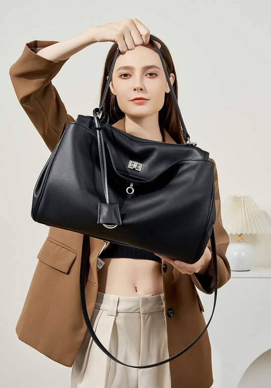 Minimalist Leather Satchel Bag