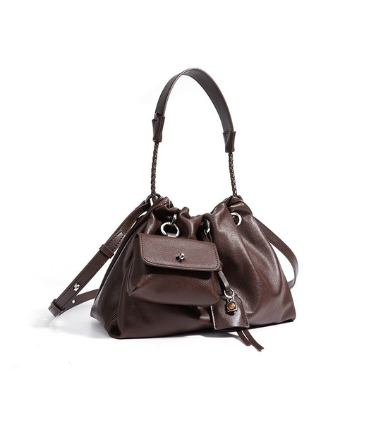 Slouchy Drawstring Hobo Shoulder Bag