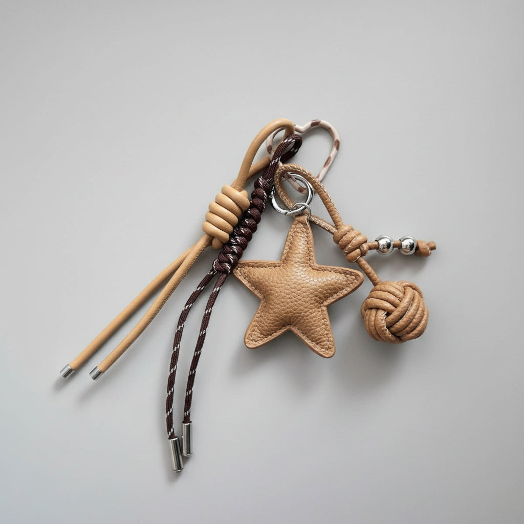 Artisan Leather Star Hanging Charm