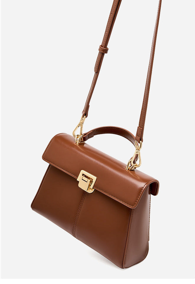 Genuine Leather Luxury Designer Square Handbag
