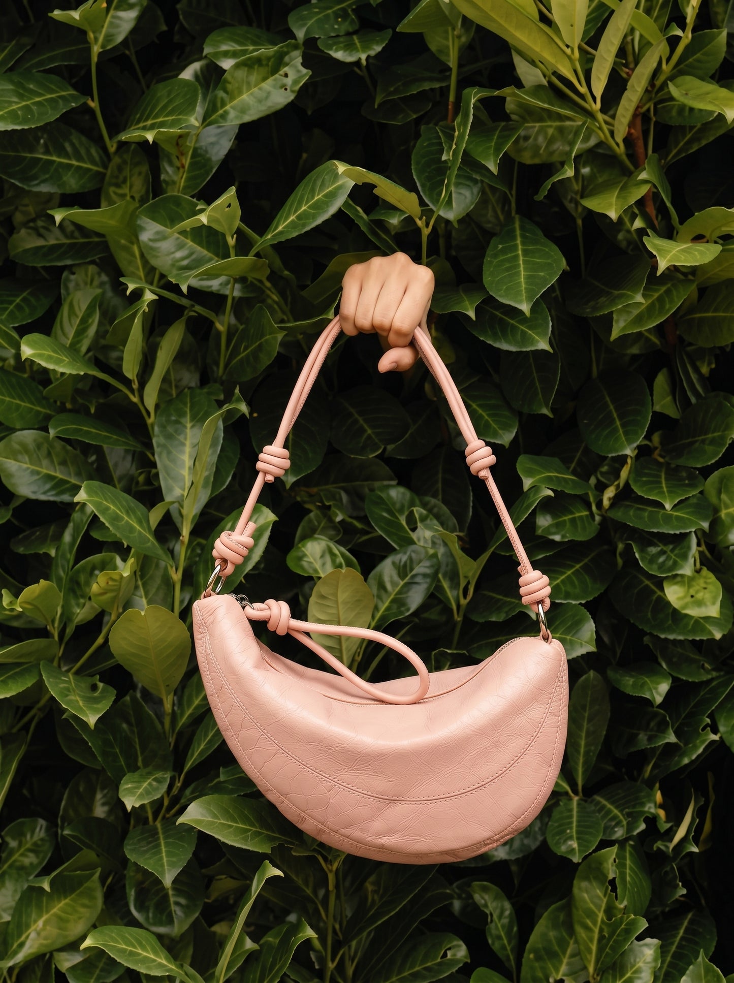 Premium Half Moon Leather Shoulder Handbag