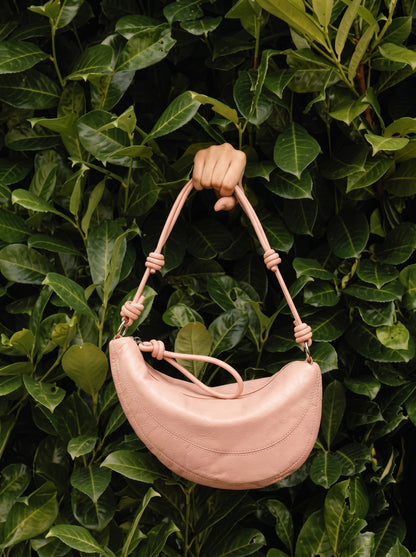 Premium Half Moon Leather Shoulder Handbag