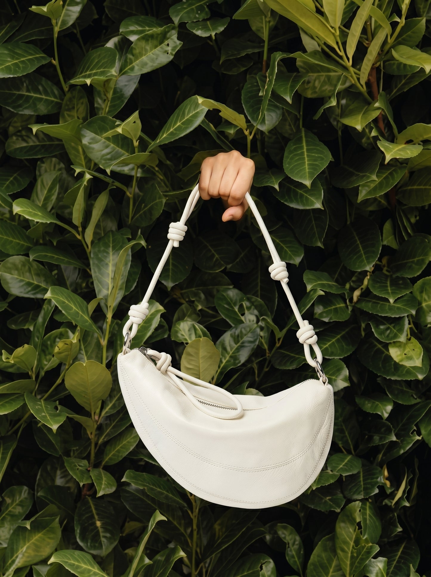 Premium Half Moon Leather Shoulder Handbag
