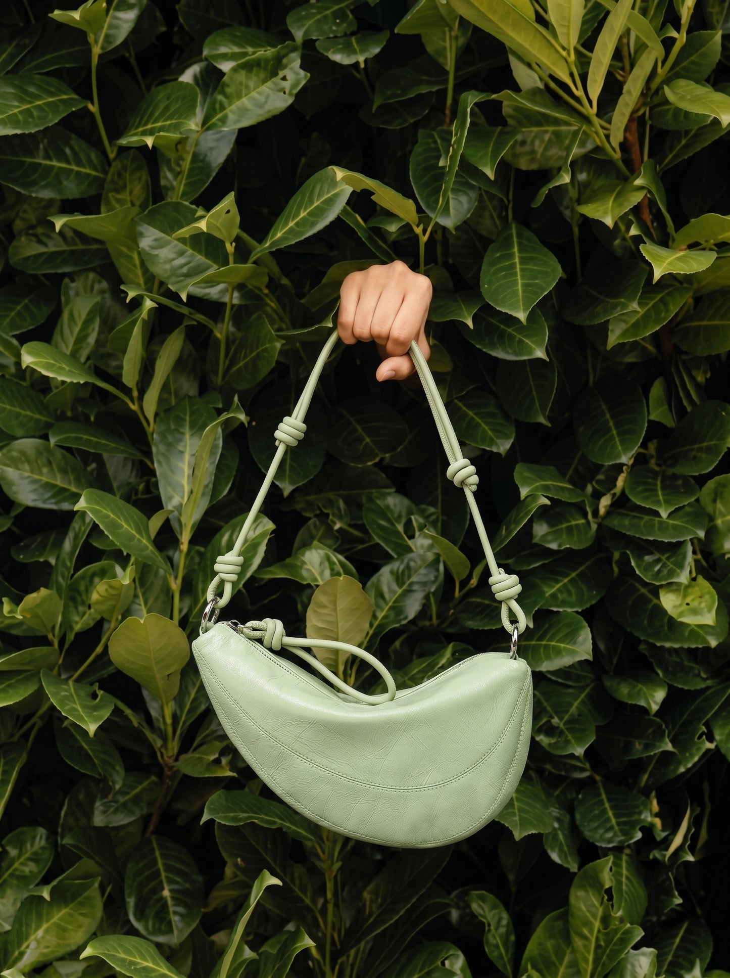 Premium Half Moon Leather Shoulder Handbag
