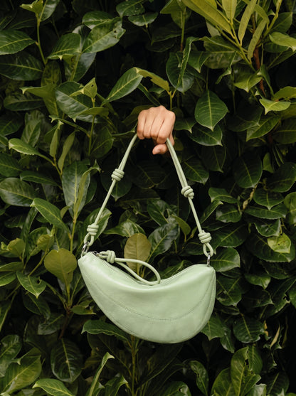 Premium Half Moon Leather Shoulder Handbag