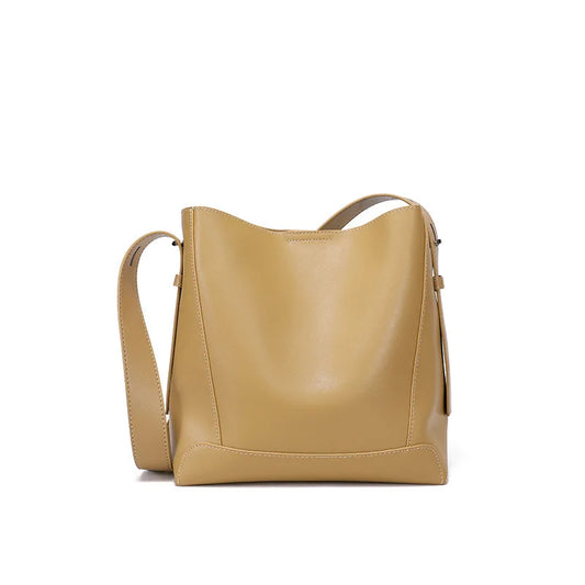 Genuine Leather  Bucket Shoulder Bag