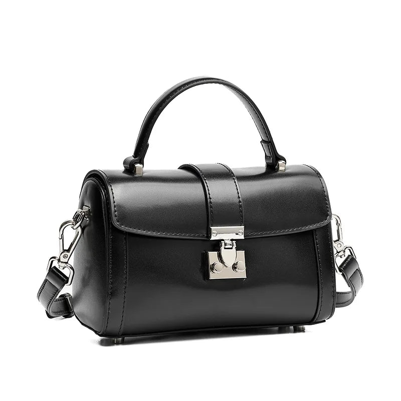 Verona Genuine Leather Flap Top Structured Crossbody