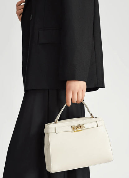 Genuine Leather Luxury Wide Strap Shoulder Bag