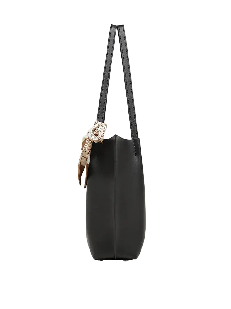 Meridian Genuine Leather Scarf-Accent Tote