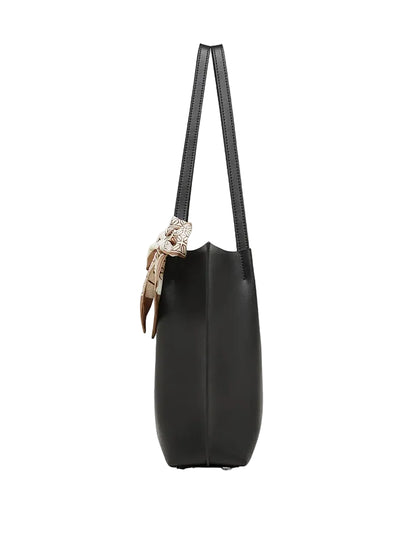 Meridian Genuine Leather Scarf-Accent Tote