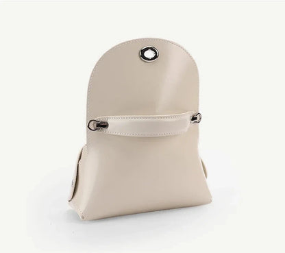 Aura Genuine Leather Turn-Lock Mini Satchel