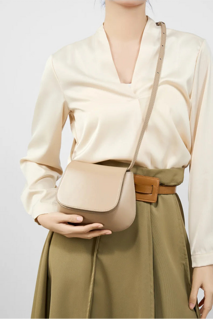 Charming Genuine Leather Minimalist Small Shoulder Bag