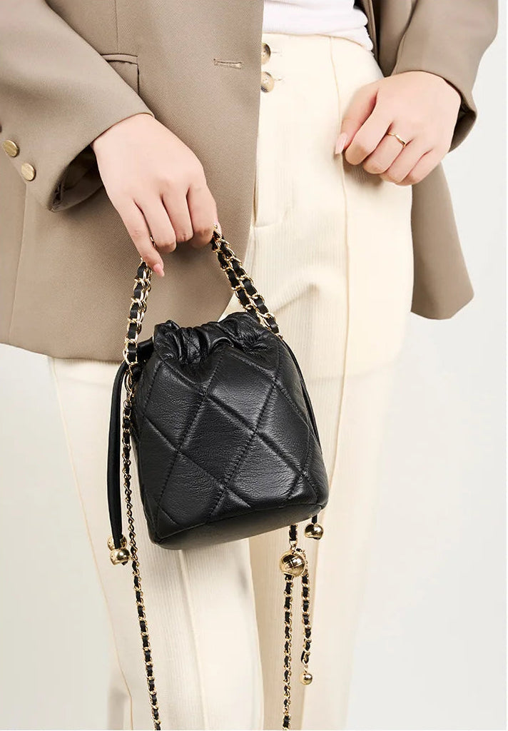 Majestic Luxury Genuine Leather Chain Shoulder Bag