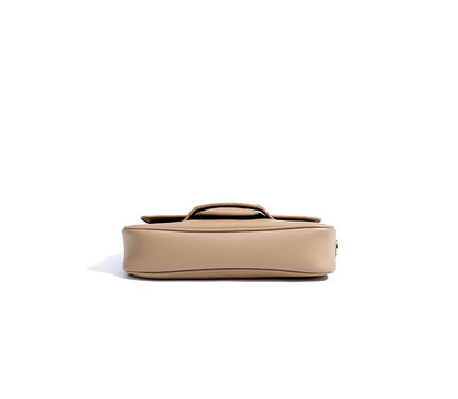 Genuine Leather Flap Crossbody Bag