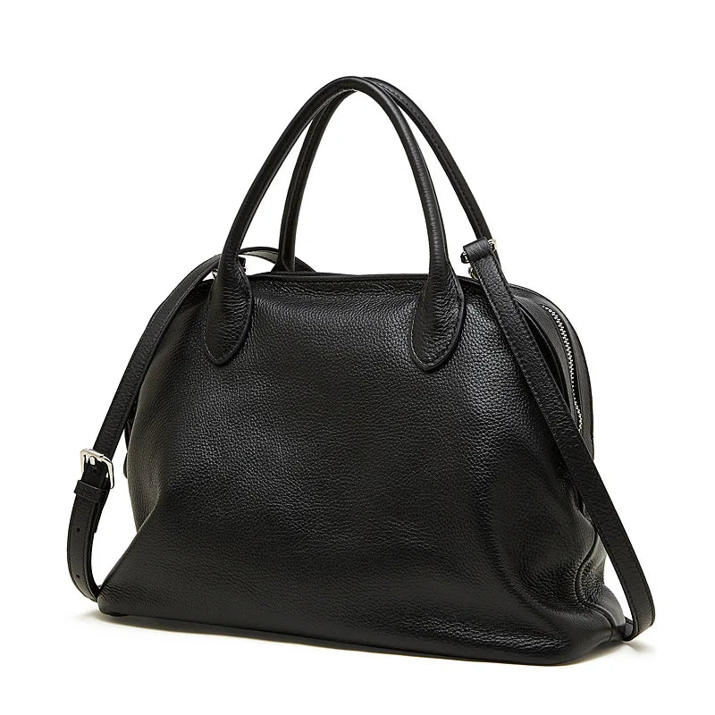 Aura Genuine Leather Fluid Silhouette Tote