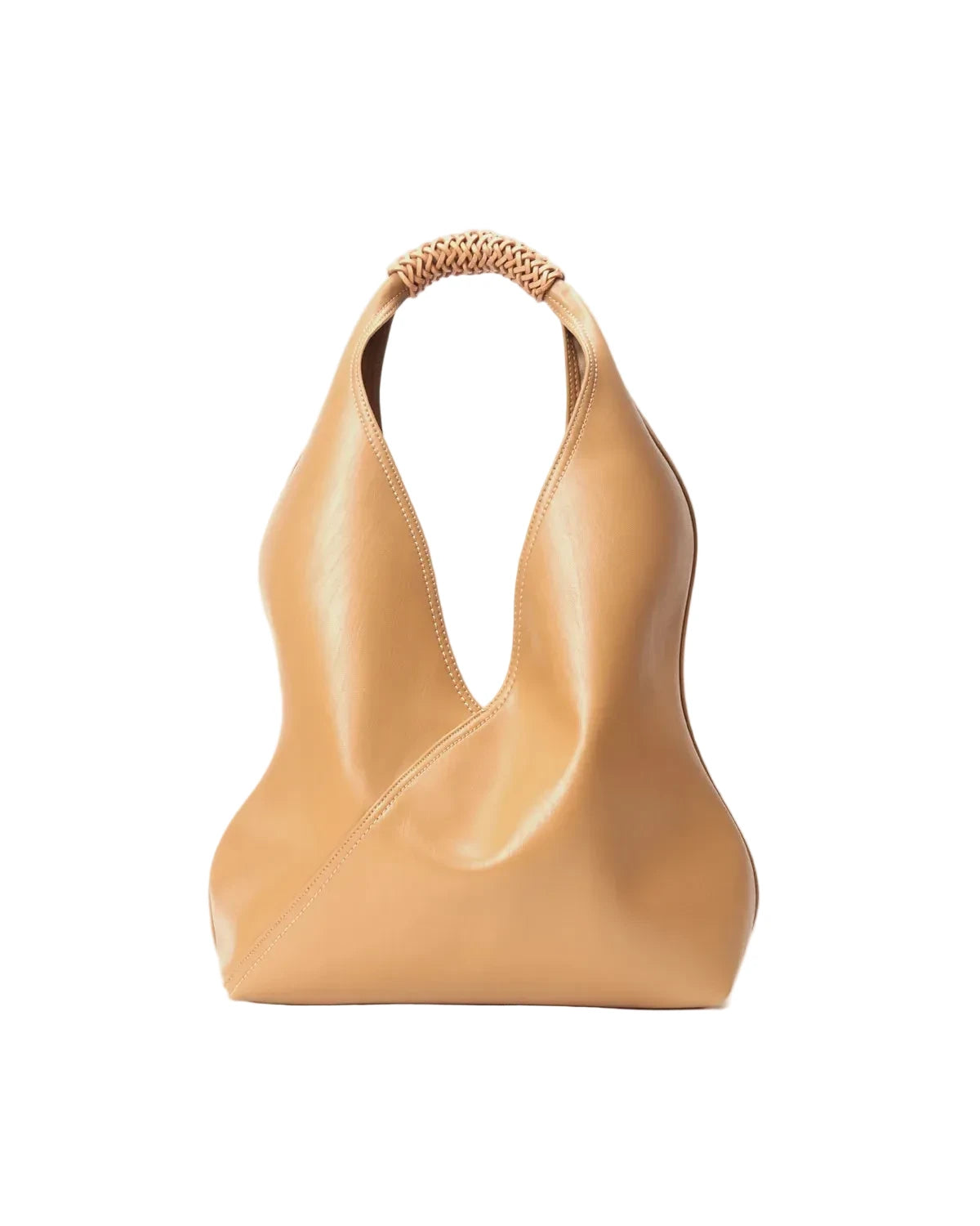 Aura Genuine Leather Asymmetric Sculptural Hobo
