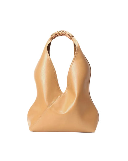 Aura Genuine Leather Asymmetric Sculptural Hobo