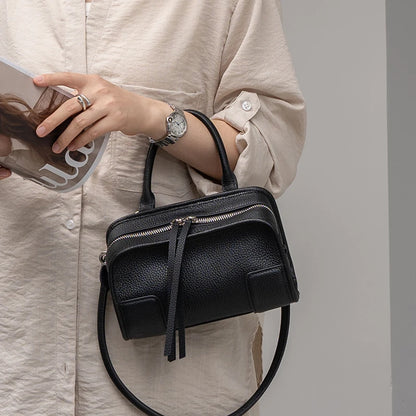 Aura Premium Genuine Leather Boxy Cross body Bag