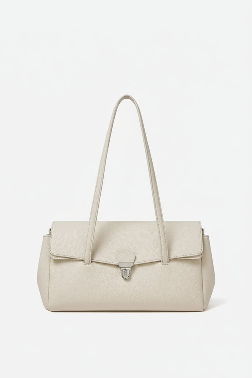 Aura Genuine Leather Lock-Clasp Envelope Bag