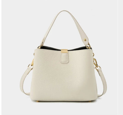 Elite Top Grain Genuine Leather Large Capacity Bucket Bag