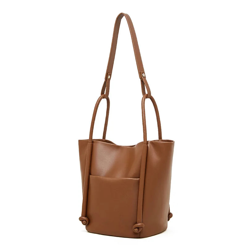 Elysian Genuine Leather High-Quality Soft Cowhide Tote Bag