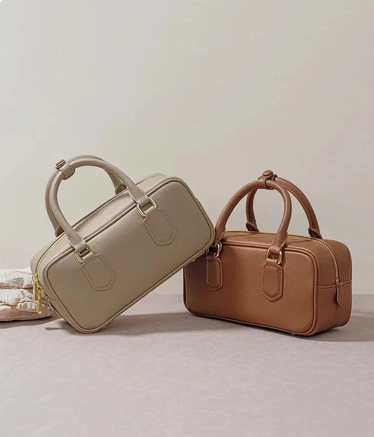 Genuine Leather Vintage Boston Bowling Bag