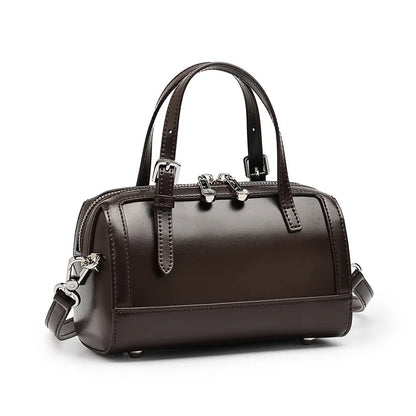 Emperor Genuine Leather Structured Vintage Satchel