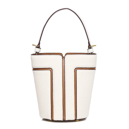 Opulent Genuine Leather Bucket Bag