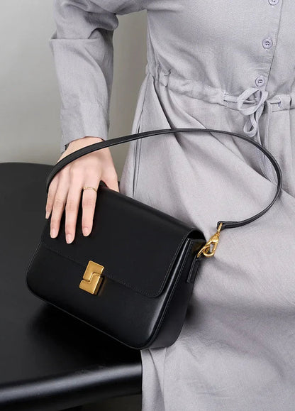 Aura Genuine Leather Luxury Small Square Crossbody Bag