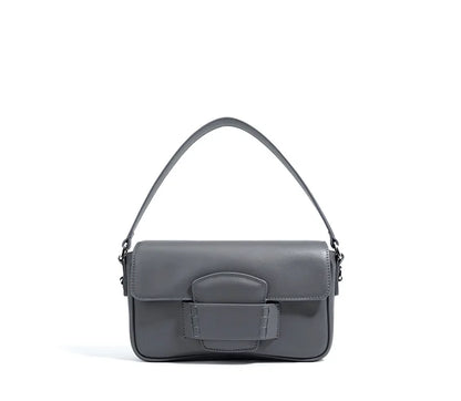 Genuine Leather Flap Crossbody Bag