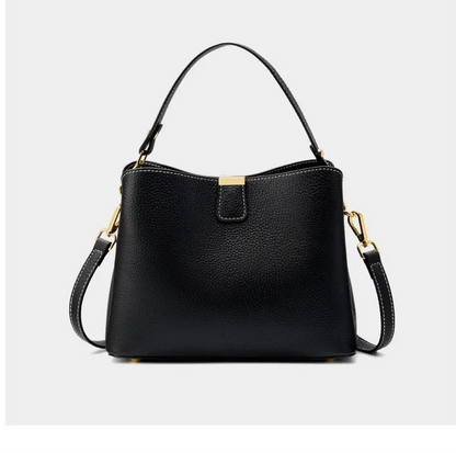 Elite Top Grain Genuine Leather Large Capacity Bucket Bag