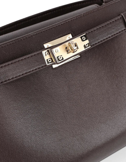 Genuine Leather Luxury Wide Strap Shoulder Bag
