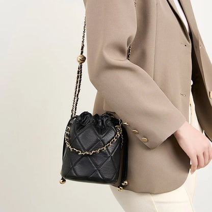 Majestic Luxury Genuine Leather Chain Shoulder Bag
