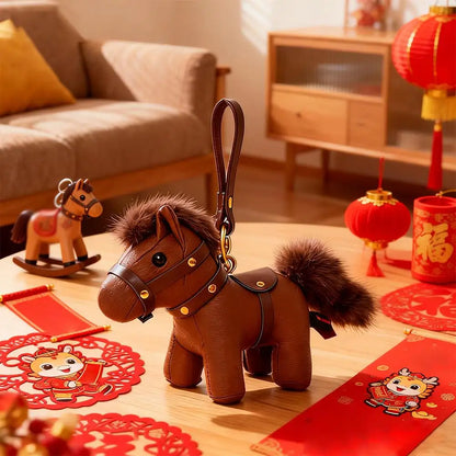 Handcrafted Genuine Leather Horse Charm