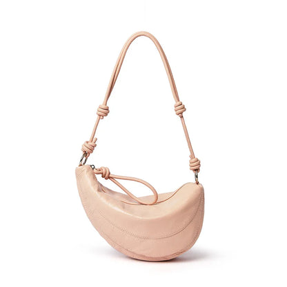 Premium Half Moon Leather Shoulder Handbag