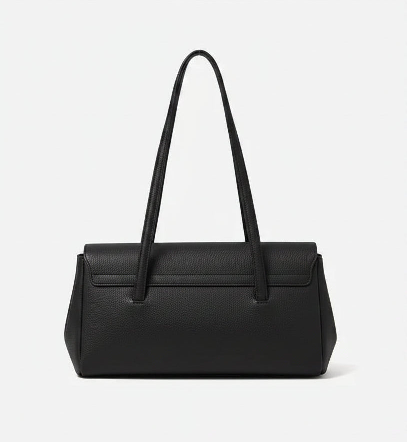 Aura Genuine Leather Lock-Clasp Envelope Bag