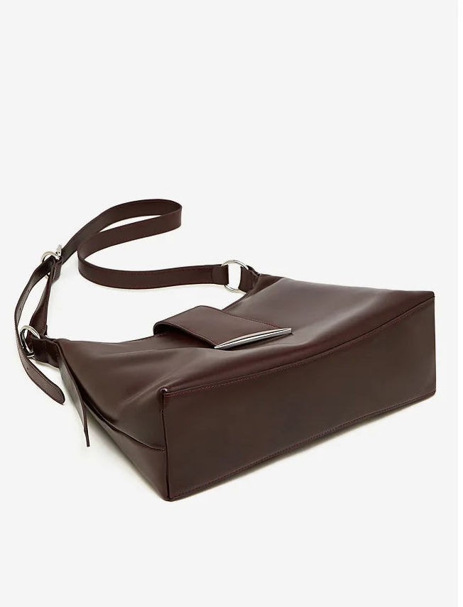 Aura Genuine Leather Milano Curved Shoulder Bag