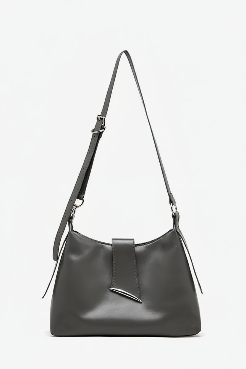 Aura Genuine Leather Milano Curved Shoulder Bag