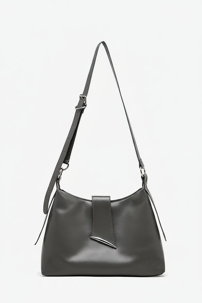Aura Genuine Leather Milano Curved Shoulder Bag