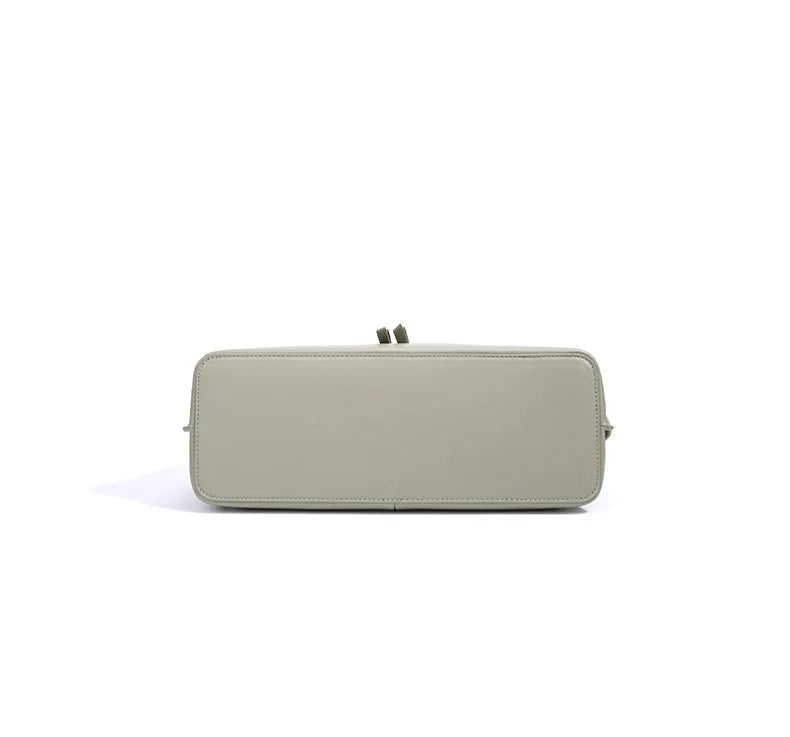 Aura Genuine Leather Twin-Zip Flap Shoulder Bag
