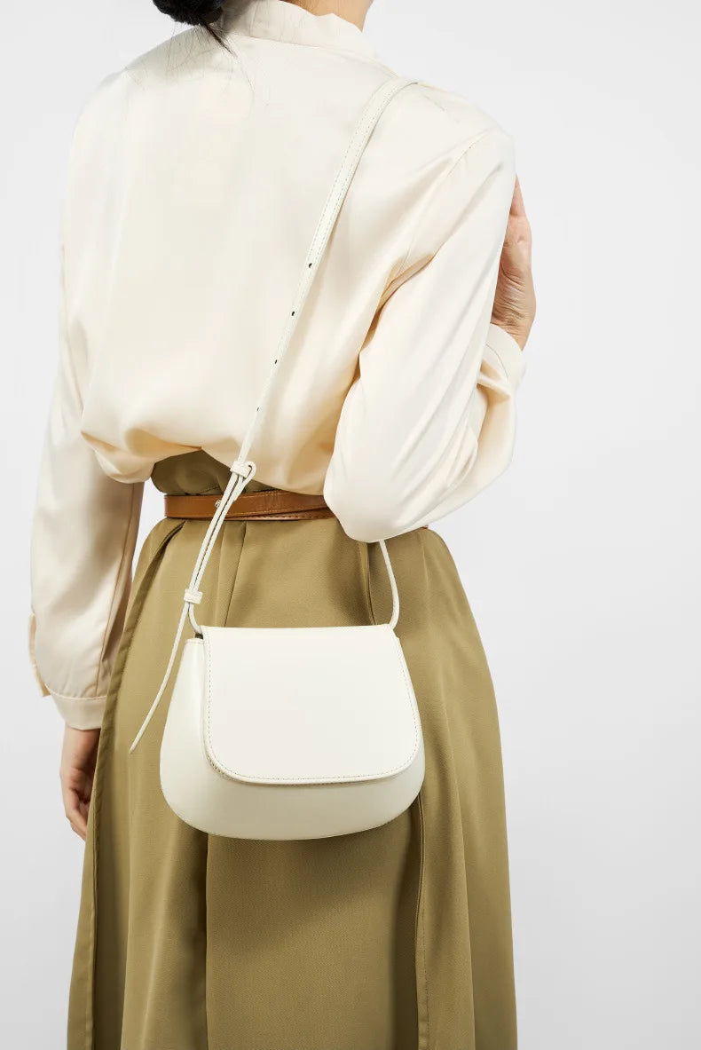 Charming Genuine Leather Minimalist Small Shoulder Bag