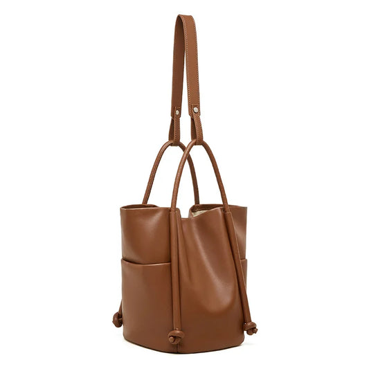 Elysian Genuine Leather High-Quality Soft Cowhide Tote Bag
