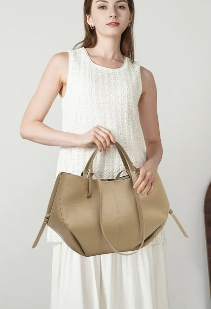 Genuine Leather Classic Large Tote Bag
