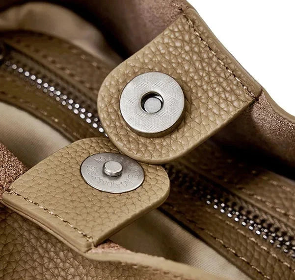 Lyra Artisan Genuine Leather Hand-Woven Accent Tote
