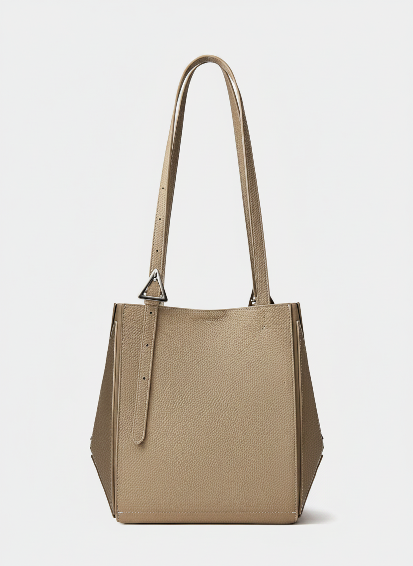 Aura Genuine Leather Geometric Winged Tote