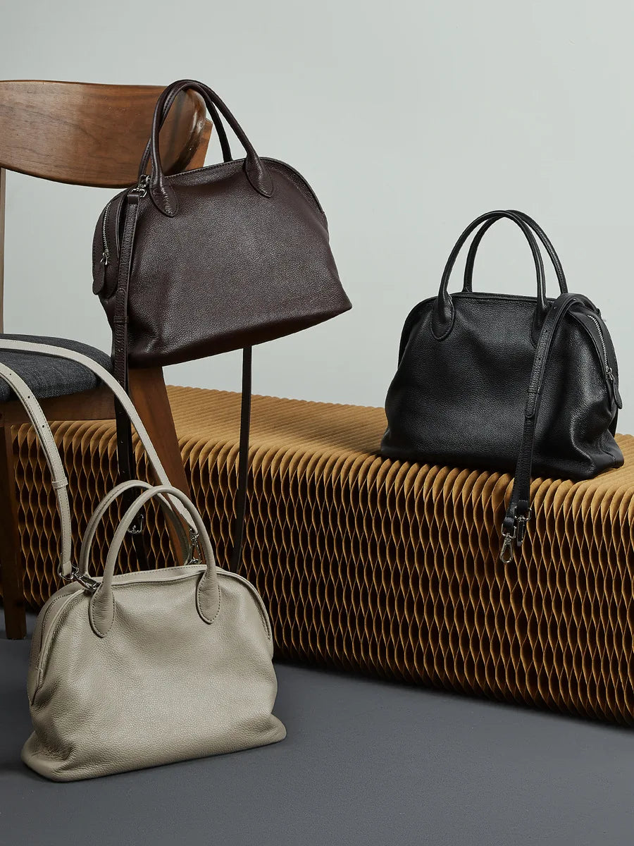 Aura Genuine Leather Fluid Silhouette Tote