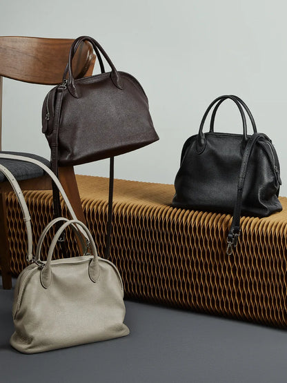 Aura Genuine Leather Fluid Silhouette Tote